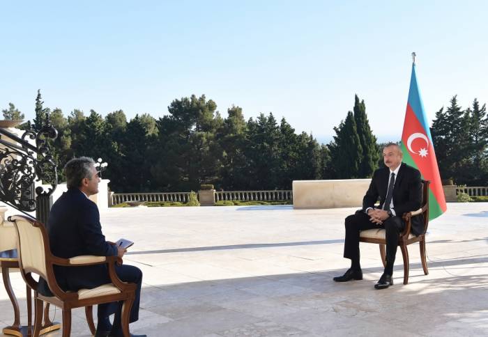 Ильхам Алиев дал интервью турецкому телеканалу A Haber - ФОТО