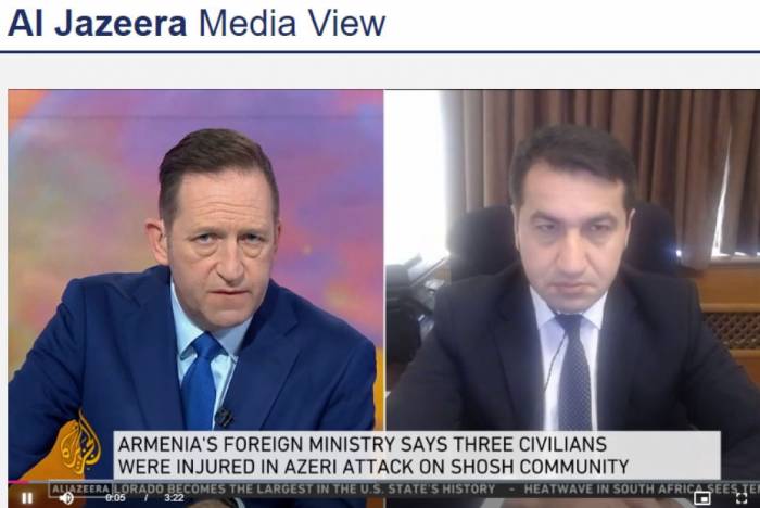 Интервью помощника Президента Хикмета Гаджиева телеканалу Al Jazeera
