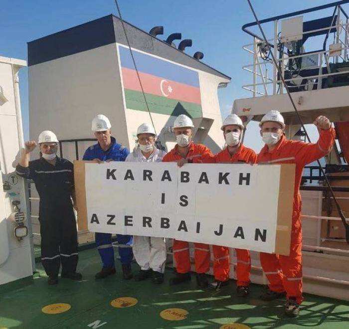 Моряки КАСПАРа выразили поддержку Азербайджанской Армии 
