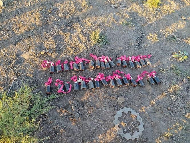 Остатки баллистической цели, выпущенной с территории Армении в направлении Мингячевира - ФОТО
