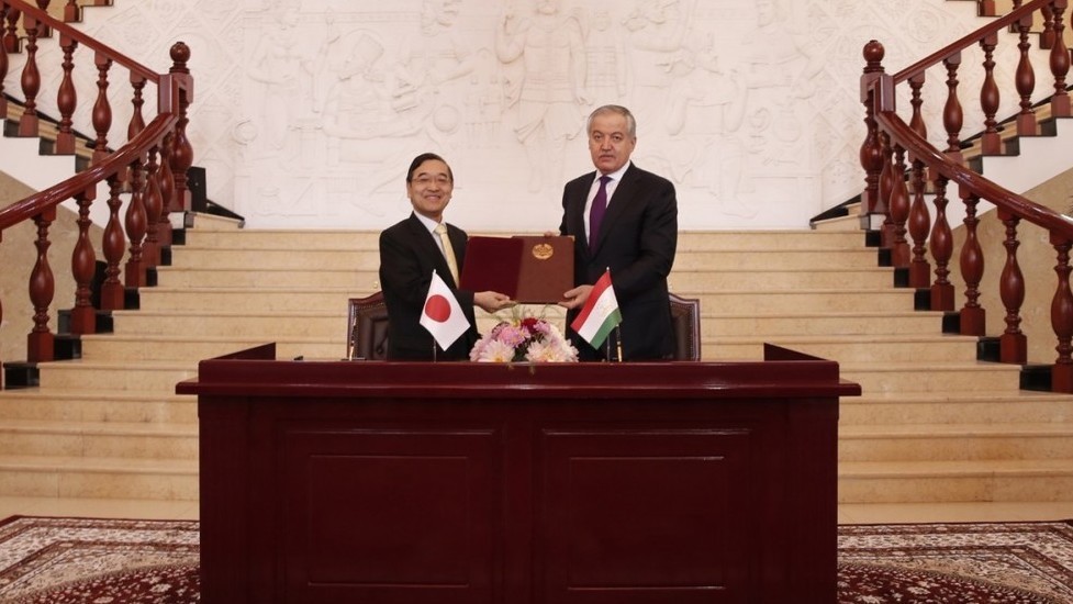 Таджикистан и Япония подписали ноту о взаимопонимании между правительствами двух стран
