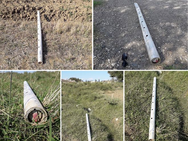В Геранбое обнаружено 10 снарядов, выпущенных из РСЗО "Смерч"- ФОТО
