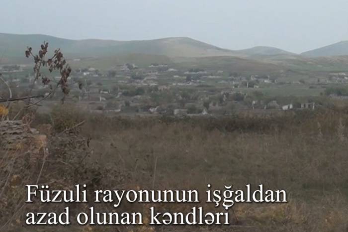 Видеокадры из освобожденных от оккупации сел Физулинского района