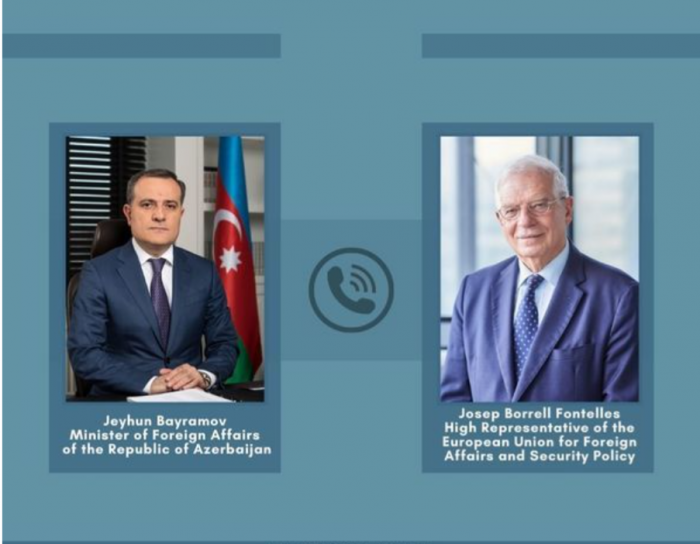 Состоялся телефонный разговор между Джейхуном Байрамовым и верховным представителем ЕС по вопросам внешней политики и безопасности
