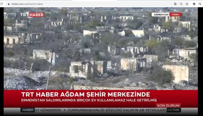 Ужасающая панорама Агдама - еще один пример вандализма Армении - TRT HABER
