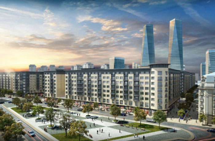 Завершаются работы на Площади Карабахских Скакунов Baku White City