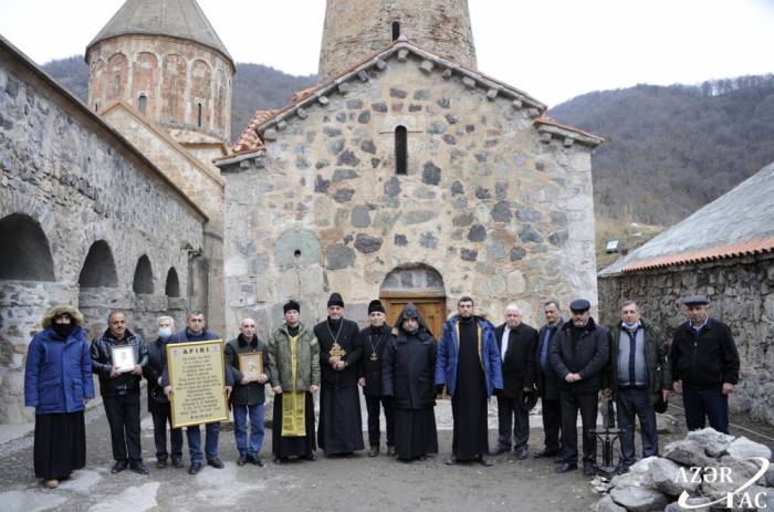 Представители Албано-удинской религиозной общины Азербайджана посетили монастырский комплекс Худавенг в Кяльбаджаре - ФОТО