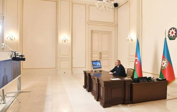 Президент Ильхам Алиев принял Рашада Набиева в видеоформате в связи с назначением на пост министра