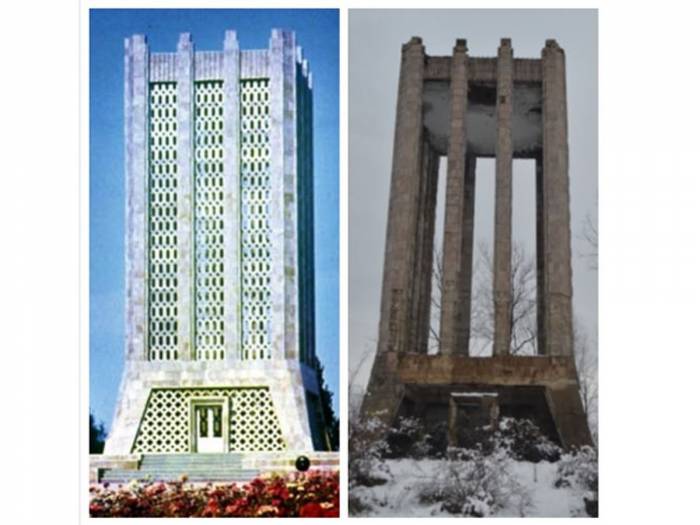Армяне уничтожили здание мавзолея Вагифа в городе Шуша - результаты мониторинга

