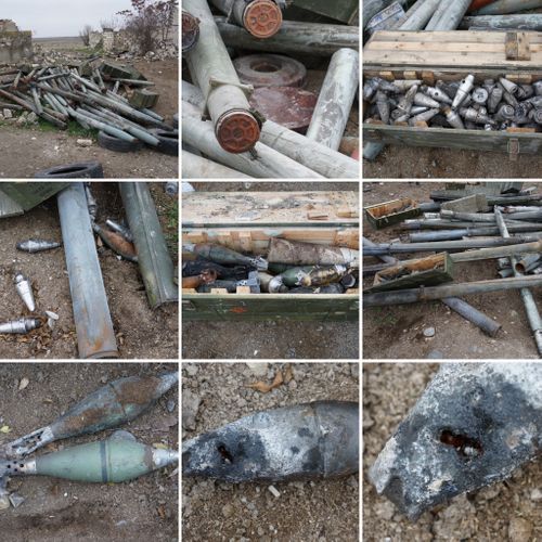 В Агдамском районе обнаружено 27 дымовых минометных снарядов с белым фосфором
