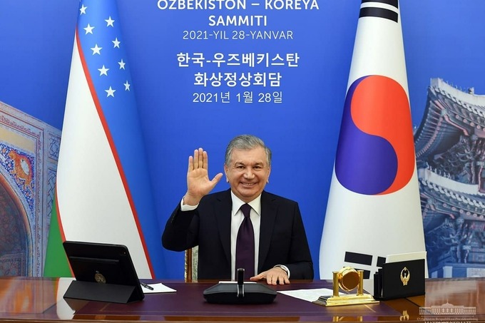 Главы Узбекистана и Южной Кореи провели онлайн-саммит
