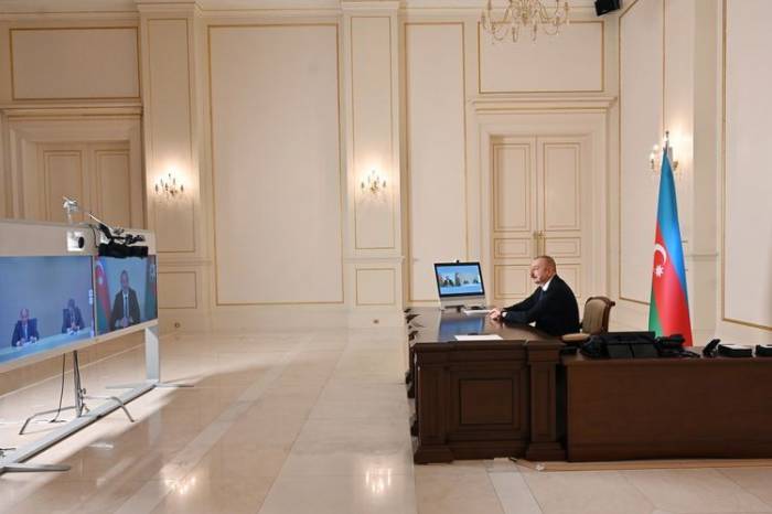 Президент Ильхам Алиев принял в видеоформате делегацию во главе с председателем Maire Tecnimont Group Италии
