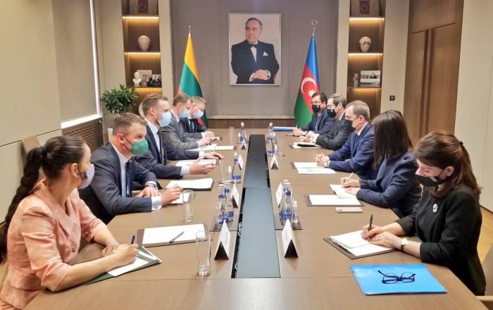 Началовь заседание в расширенном составе глав МИД Азербайджана и Литвы