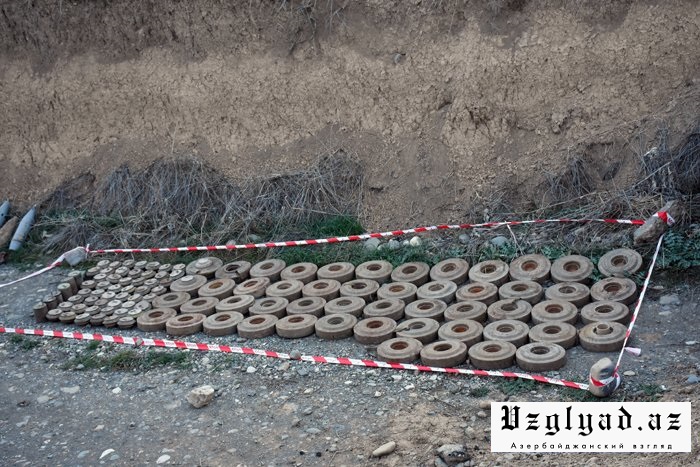 На освобожденных землях Азербайджана обезврежено сотни мин 