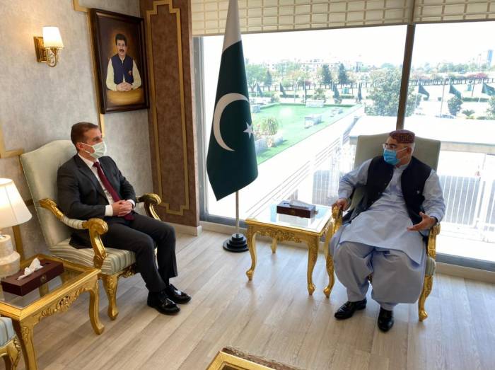 Посол Али Ализаде встретился с председателем Сената Пакистана - ФОТО