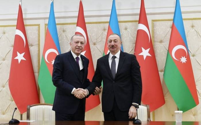 Ильхам Алиев встретил Эрдогана в Физули