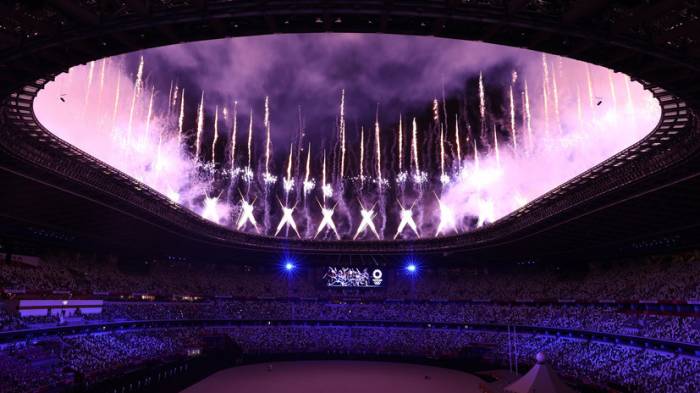 Команда Азербайджана на открытии Олимпиады в Токио