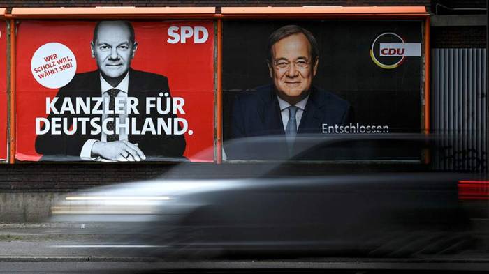 Лашет и Шольц лидируют на выборах в бундестаг