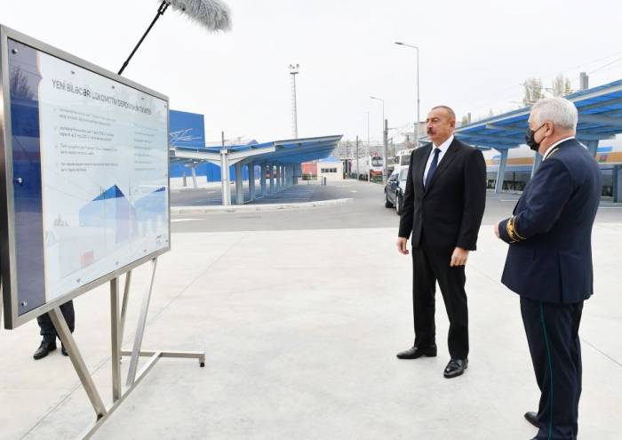 Ильхам Алиев на открытии нового Баладжарского локомотивного депо - ФОТО