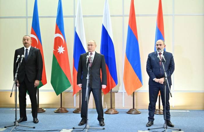 Принято совместное заявление лидеров Азербайджана, России и Армении - ФОТО