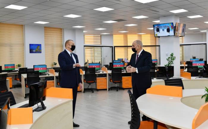 Президент Ильхам Алиев ознакомился с новым зданием АЗЕРТАДЖ - ОБНОВЛЕНО - ФОТО
