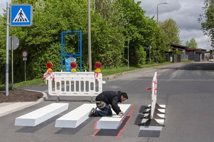 В Дании появились 3D-пешеходные переходы
