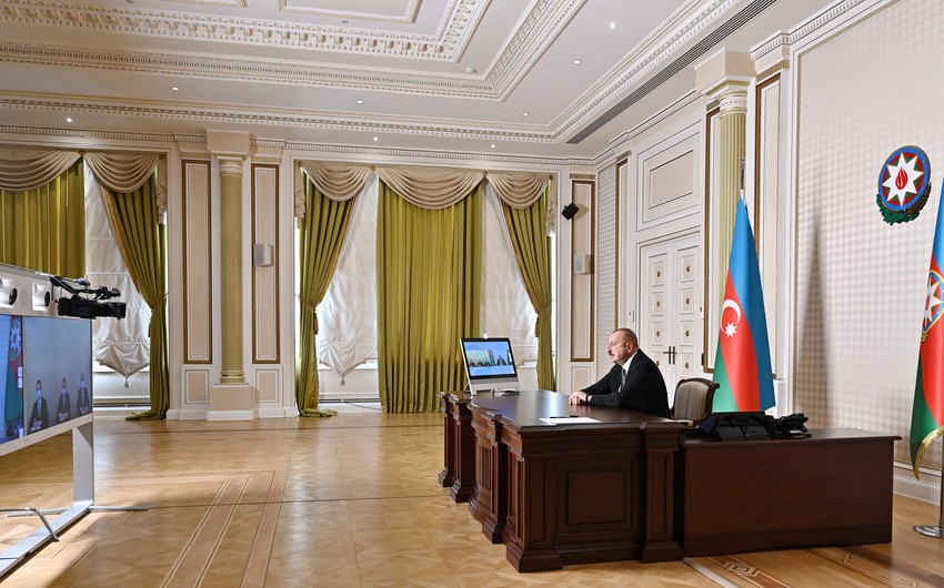 Президент Ильхам Алиев принял в видеоформате новых глав ИВ