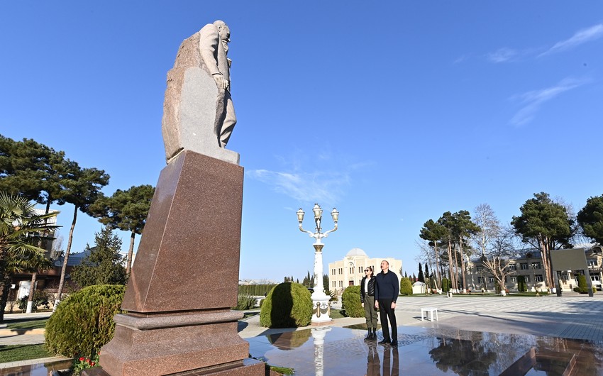 Президент Ильхам Алиев и первая леди Мехрибан Алиева посетили Агджабединский район
