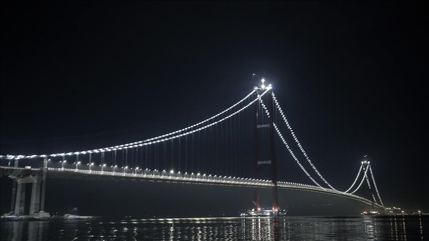 Президент Турции поделился видеокадрами строительства моста «Чанаккале 1915» - ВИДЕО 
