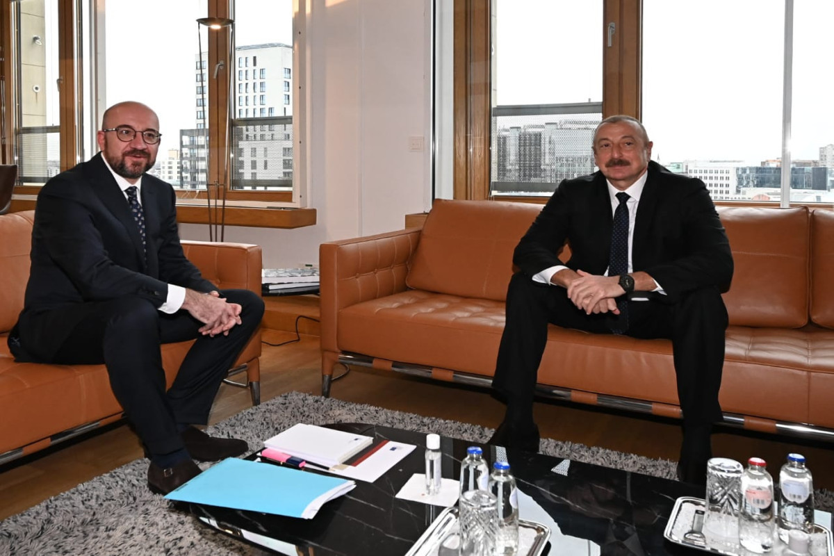 В Брюсселе началась встреча Президента Ильхама Алиева с Шарлем Мишелем