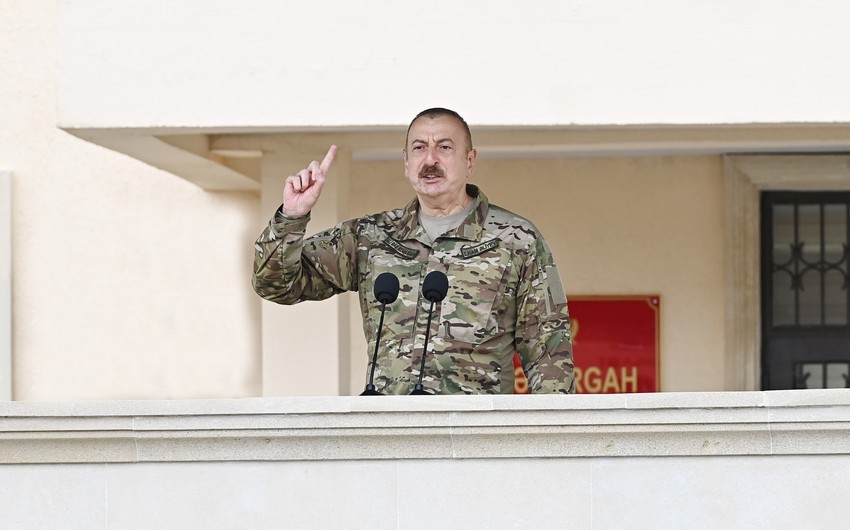 Президент: И враг говорит сегодня, что "Карабах - это Азербайджан!"
