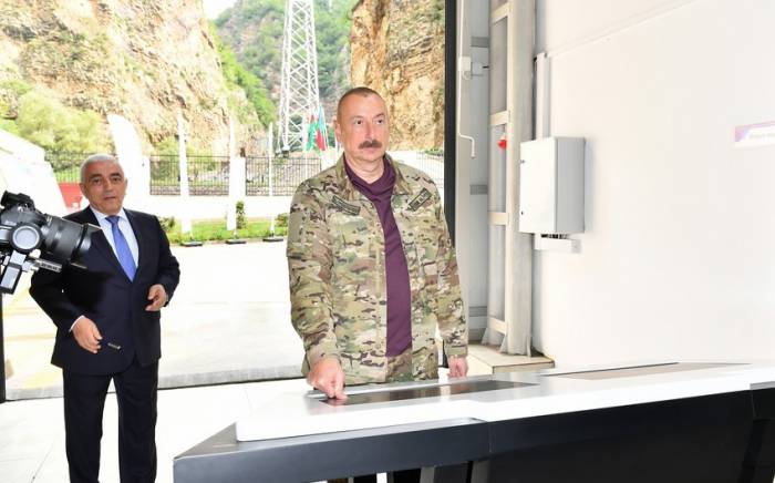 Ильхам Алиев принял участие в открытии малой ГЭС "Кяльбаджар-1"
