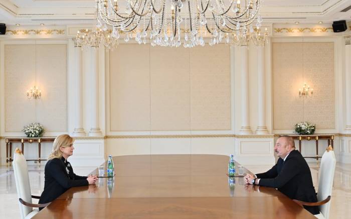 Президент Ильхам Алиев принял бывшего президента Хорватии
