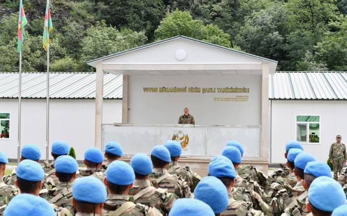 Ильхам Алиев: Наши войсковые части в Карабахе и Восточном Зангезуре всегда должны быть сильными
