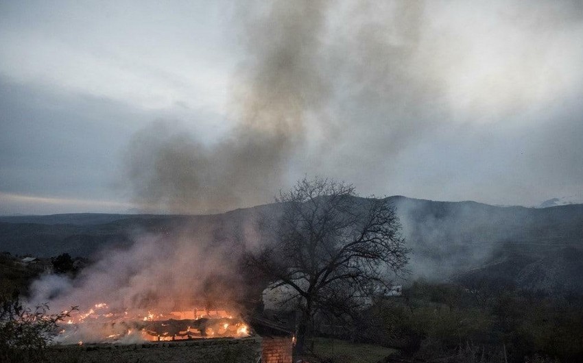 Азербайджан представил в Европейский суд информацию о сожжении армянами домов в Лачыне