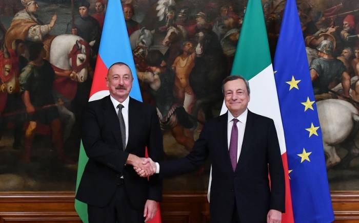 Президент Ильхам Алиев встретился с председателем Совета министров Италии
