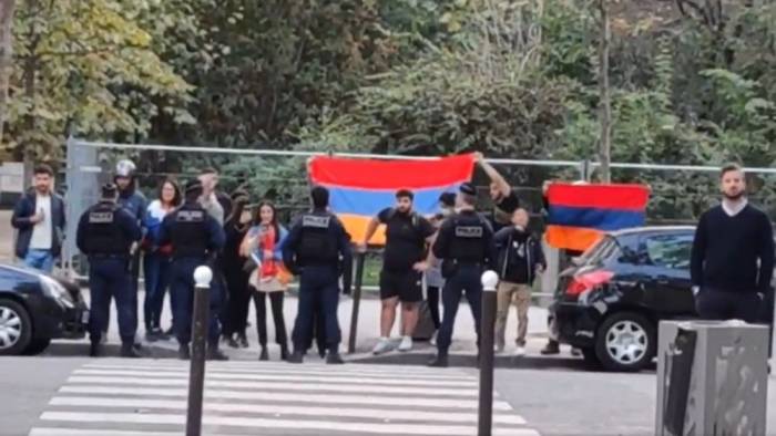 Армяне попытались напасть на Культурный центр посольства Азербайджана во Франции
