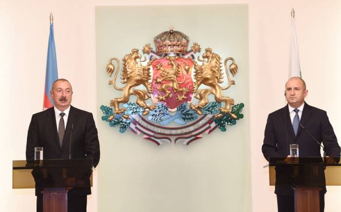 Президенты Азербайджана и Болгарии выступили с заявлениями для печати -ФОТО
