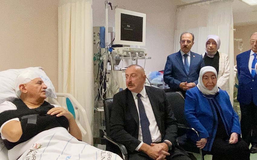 Президент Азербайджана навестил Бинали Йылдырыма, Шамиля Айрыма и Огузхана Демирчи
