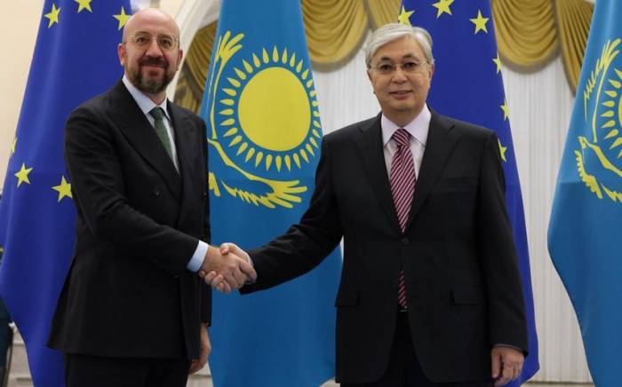 Глава Евросовета встретился с президентом Казахстана
