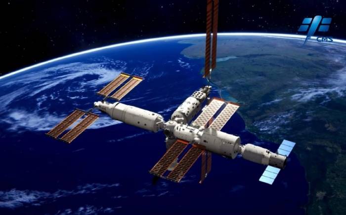 Китай завершил сборку космической станции на орбите
