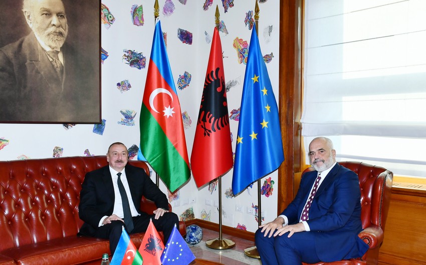 Состоялась встреча президента Ильхама Алиева с премьер-министром Албании один на один