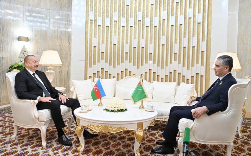 Президент Ильхам Алиев встретился с председателем Халк Маслахаты парламента Туркменистана