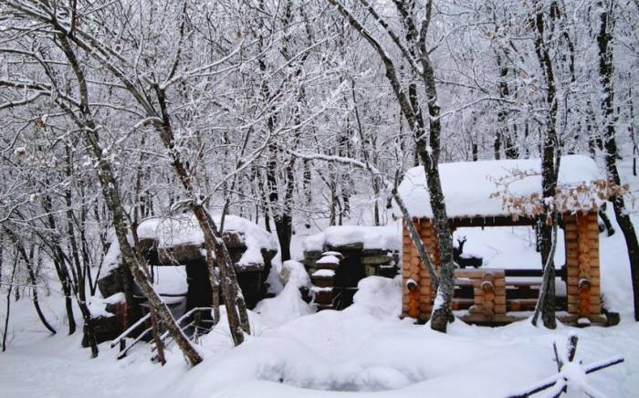 В Алтыагадже выпал снег
