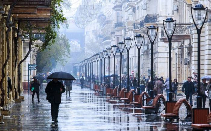 Завтра в Баку и на Абшеронском полуострове ожидается дождь
