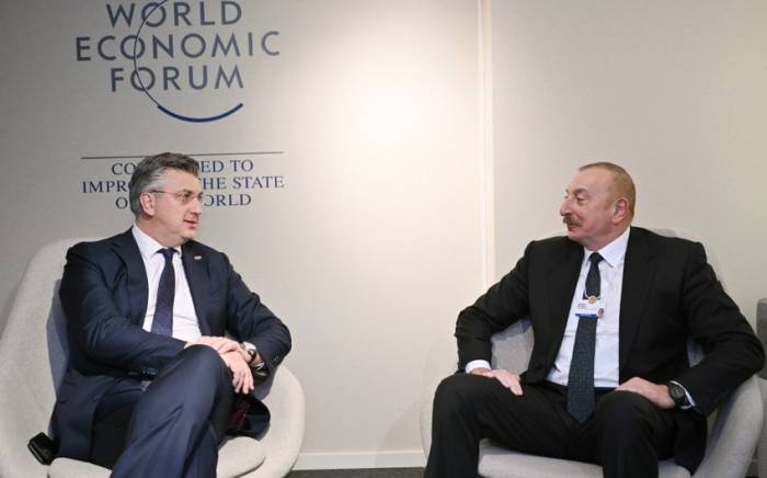 В Давосе состоялась встреча президента Азербайджана с премьер-министром Хорватии
