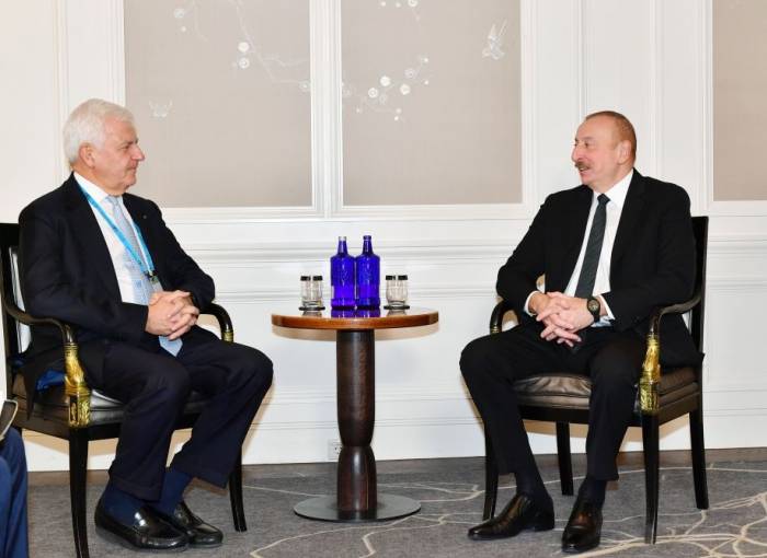 В Мюнхене состоялась встреча Президента Ильхама Алиева с главным исполнительным директором компании Leonardo -ФОТО