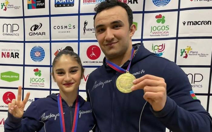 Азербайджанские гимнасты завоевали золотую медаль в Португалии
