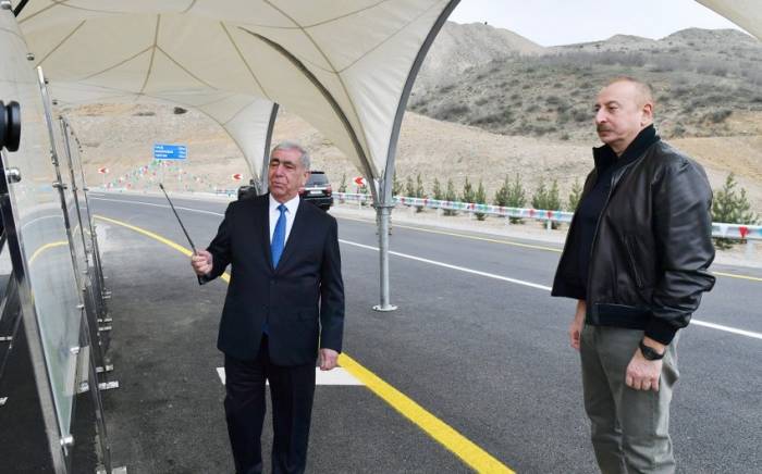 Президент Азербайджана принял участие в открытии дороги Талыш-Тапгарагоюнлу-санаторий Гашалты-ОБНОВЛЕНО
