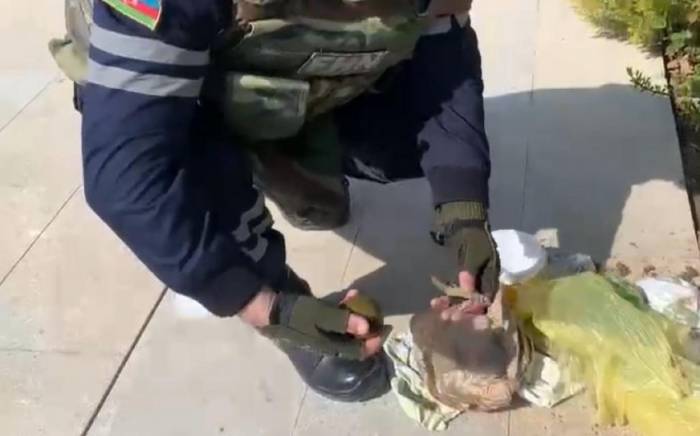 В Хазарском районе найдена ручная граната -ФОТО
